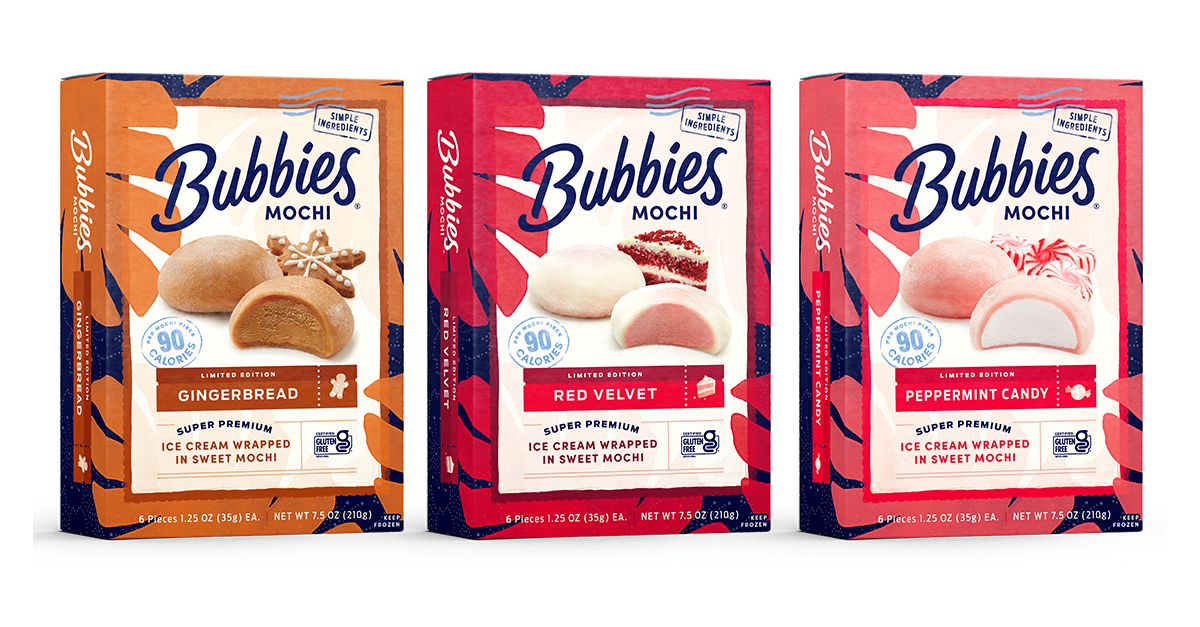 Bubbies Ice Cream Launches LimitedEdition Holiday Mochi Ice Cream
